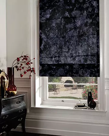 Clarke & Clarke Crush Charcoal Roman Blinds
