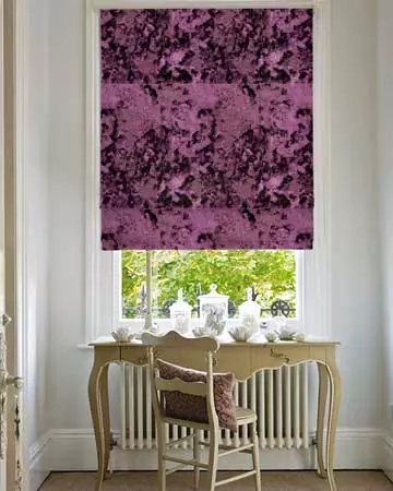 Clarke & Clarke Crush Heather Roman Blinds