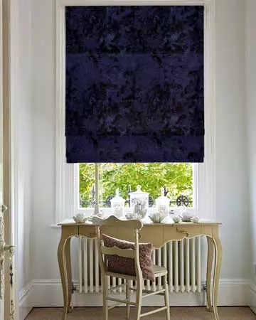 Clarke & Clarke Crush Midnight Roman Blinds