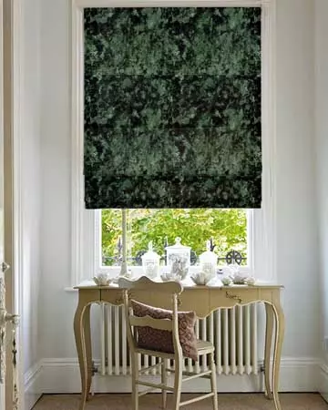 Clarke & Clarke Crush Olive Roman Blinds