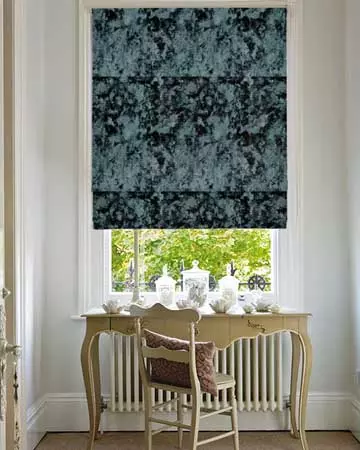 Clarke & Clarke Crush Teal Roman Blinds