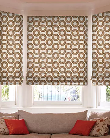 Clarke & Clarke Dashiki Cinnamon Roman Blinds