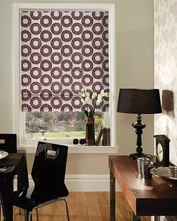 Clarke & Clarke Dashiki Plum Roman Blinds