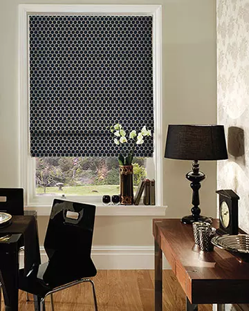 Clarke & Clarke Duomo Ebony Roman Blinds