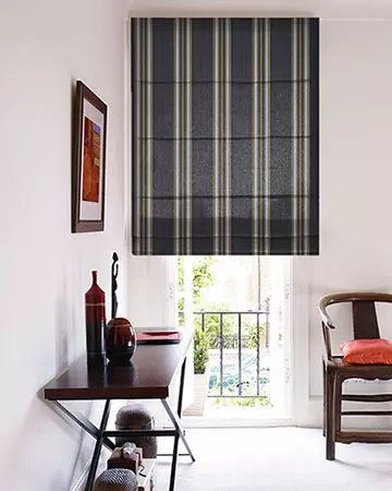 Clarke & Clarke Imani Charcoal/Cinnamon Roman Blinds