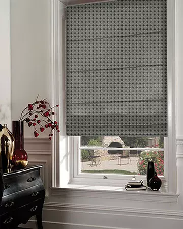 Clarke & Clarke Kiko Charcoal Roman Blinds