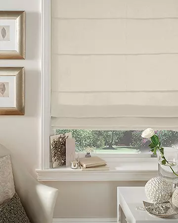 Clarke & Clarke Linoso Cream Roman Blinds