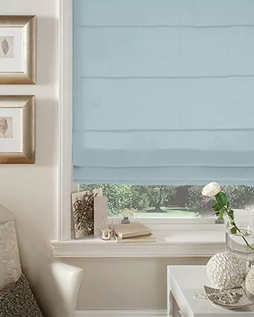Clarke & Clarke Linoso Duckegg Roman Blinds