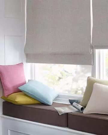Clarke & Clarke Linoso Grey Roman Blinds