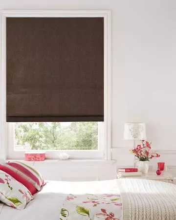 Clarke & Clarke Linoso Mocha Roman Blinds