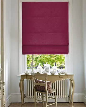 Clarke & Clarke Linoso Raspberry Roman Blinds