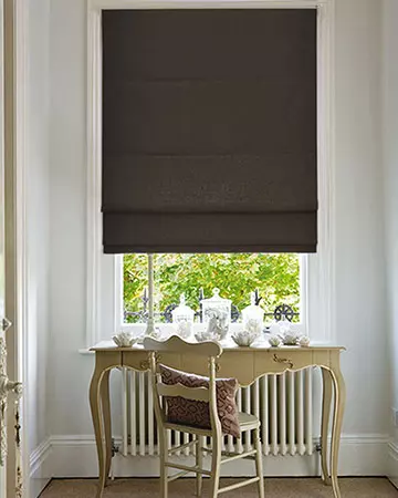 Clarke & Clarke Lucania Ebony Roman Blinds