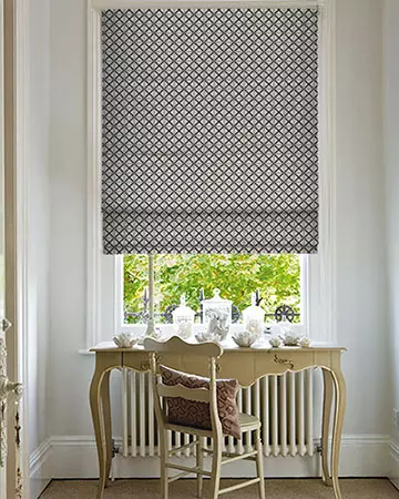 Clarke & Clarke Makenzi Charcoal Roman Blinds