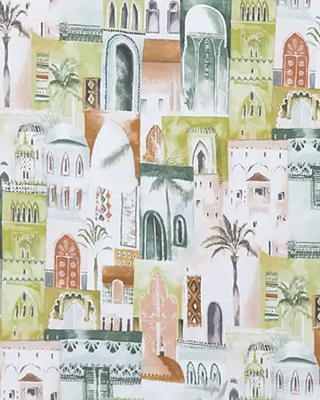 Clarke & Clarke Marrakech Apple Roman Blinds