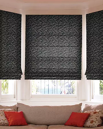 Clarke & Clarke Nala Charcoal Roman Blinds