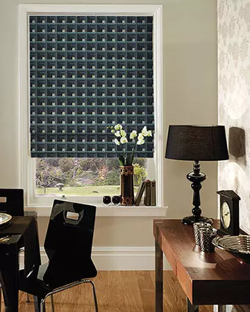 Clarke & Clarke Oni Indigo Roman Blinds