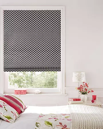 Clarke & Clarke Reggio Ebony Roman Blinds