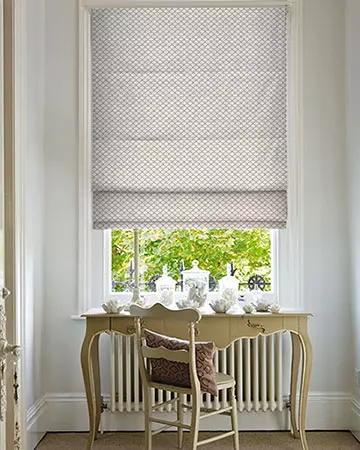 Clarke & Clarke Reggio Ivory Roman Blinds