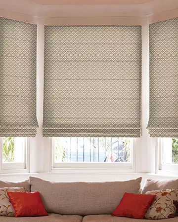 Clarke & Clarke Reggio Linen Roman Blinds