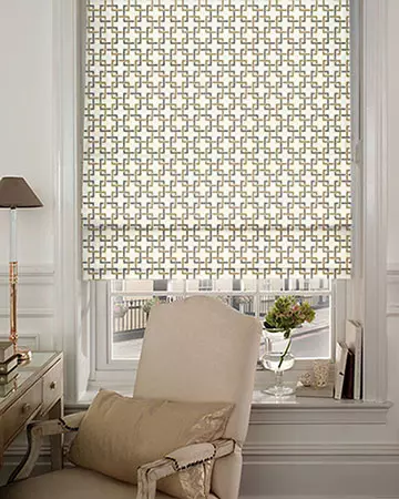 Clarke & Clarke Sekai Charcoal/Cinnamon Roman Blinds