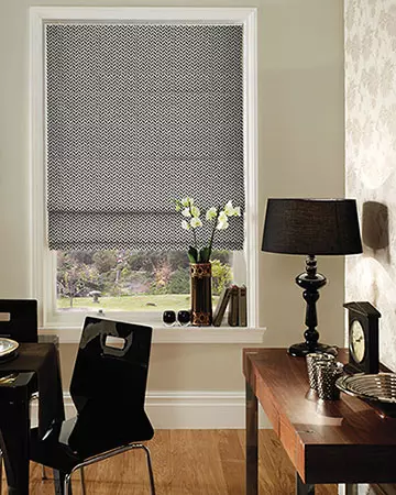 Clarke & Clarke Zalika Charcoal Roman Blinds
