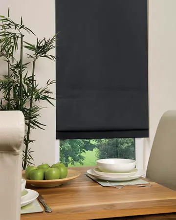 Dahlia Black Roman Blinds