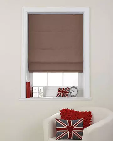 Dahlia Chocolatte Roman Blinds
