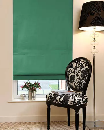Dahlia Green Roman Blinds