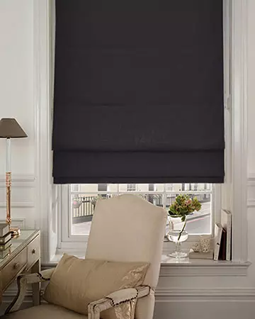Edgar Black Roman Blinds