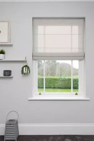 Edmund Bell Revive FR Champagne Roman Blinds