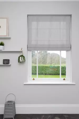 Edmund Bell Serenity FR Stone Roman Blinds