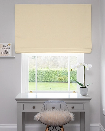Faux Silk Cream Roman Blinds