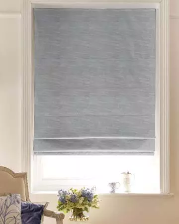 Faux Silk Grey Roman Blinds