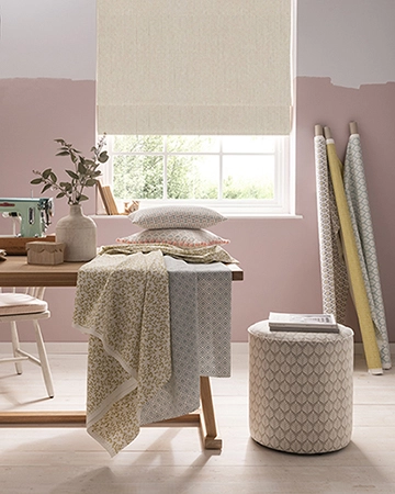 Herringbone Cream Roman Blinds