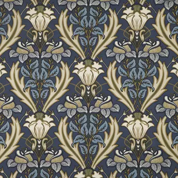 Iliv Acanthus Navy Roman Blinds