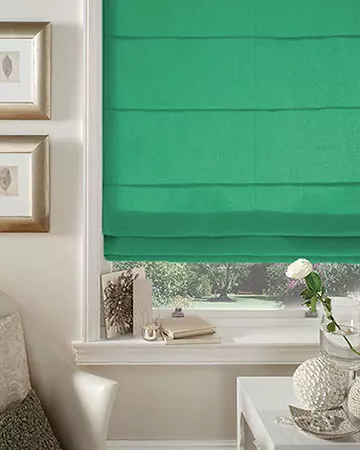 Kelly Green Roman Blinds