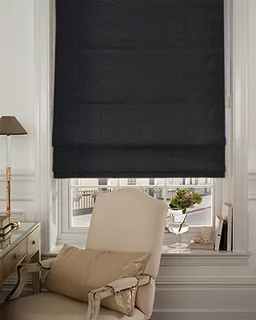 Laurent Black Roman Blinds