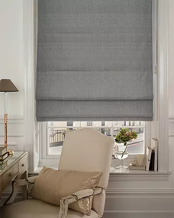 Laurent Soft Grey Roman Blinds