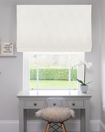 Malaya Blanc Roman Blinds