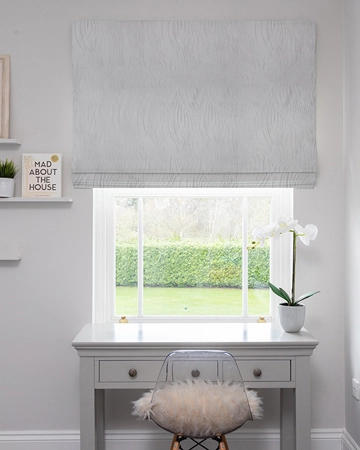 Milan Uni Strass Blanc Roman Blinds