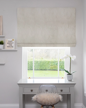 Milan Uni Strass Cream Roman Blinds