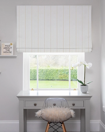 Oriel Ecru Roman Blinds