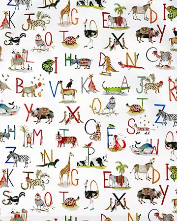 Prestigious Animal Alphabet Paintbox Roman Blinds