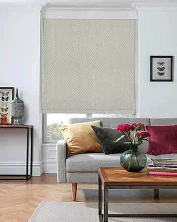 Prestigious Rattan Pewter Roman Blinds