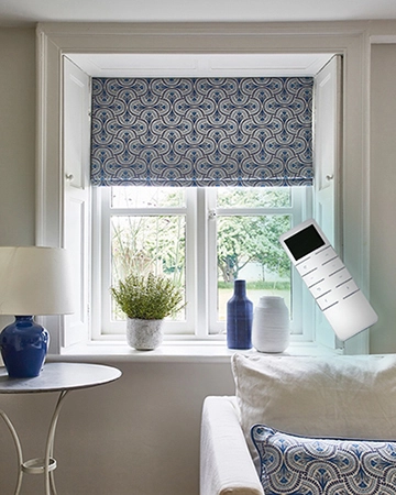 Prestigious Textiles Skiathos Cobalt Roman Blinds