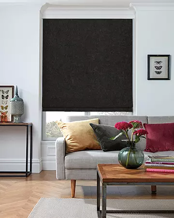 Prestigious York Black Roman Blinds