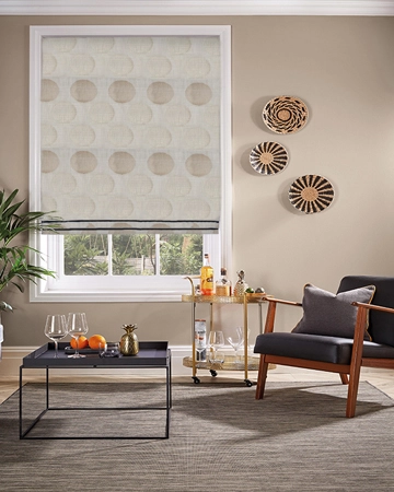 Retro Cream Roman Blinds