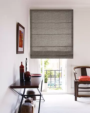 Soft Breeze Chocolate Roman Blinds