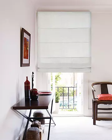 Soft Breeze White Roman Blinds