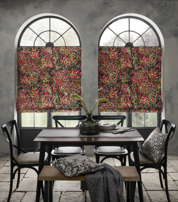 Studio G Aubrey Forest Raspberry Roman Blinds